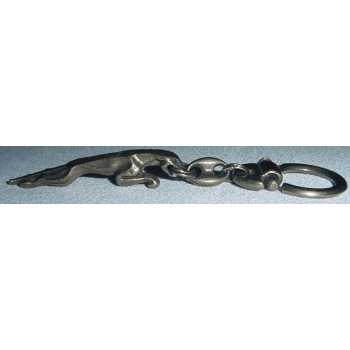 JAGUAR kot brelok 3D brązowy metalowy zawieszka (id: 426)